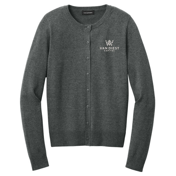 Women's Easy Care Crewneck Cardigan Sweater Thumbnail