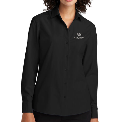 Women's Long Sleeve Stretch Woven Shirt  Thumbnail