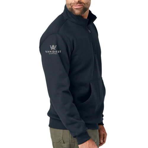 Midweight 1/4 Zip Mock Neck Sweatshirt_Shoulder Thumbnail